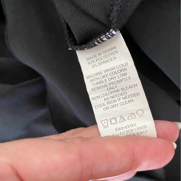 PRANA TALLY DRESS BLACK SIZE LARGE SOFT STRETCHY FAUX WRAP BUST - Picture 6 of 8